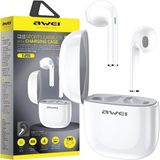 AWEI Bluetooth 5.0 T28 TWS écouteur + station d'accueil blanc/blanc