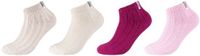 s.Oliver Unisex Hygge Rib Sneaker Socks, 4-pack, Lavender, 35-38