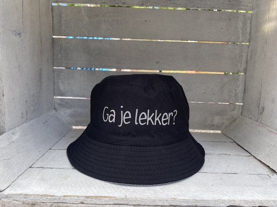 Merkloos Bucket hat - Ga je lekker? - zwart - Reflective - Unisex
