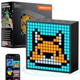 Divoom Timebox-Evo Pixel Art draagbare Bluetooth luidspreker met programmeerbaar 256 ledpaneel, 3,9 x 1,5 x 3,9 inch (zwart)