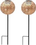 LUMISKY AGADIR Lampes solaires, set de 2, 45 cm de haut, style oriental, éclairage LED blanc chaud