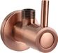 Differnz Hoekstopkraan Rood Koper – Met Rozet 1/2" / 3/8" – Toiletkraan