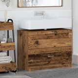 vidaXL Badkamerkast Oud Hout 78 x 37 x 59 cm