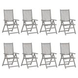 vidaXL Tuinstoel Terras Acaciahout Grijs