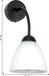 Moderne wandlamp van glas, zwart-wit, 30 cm