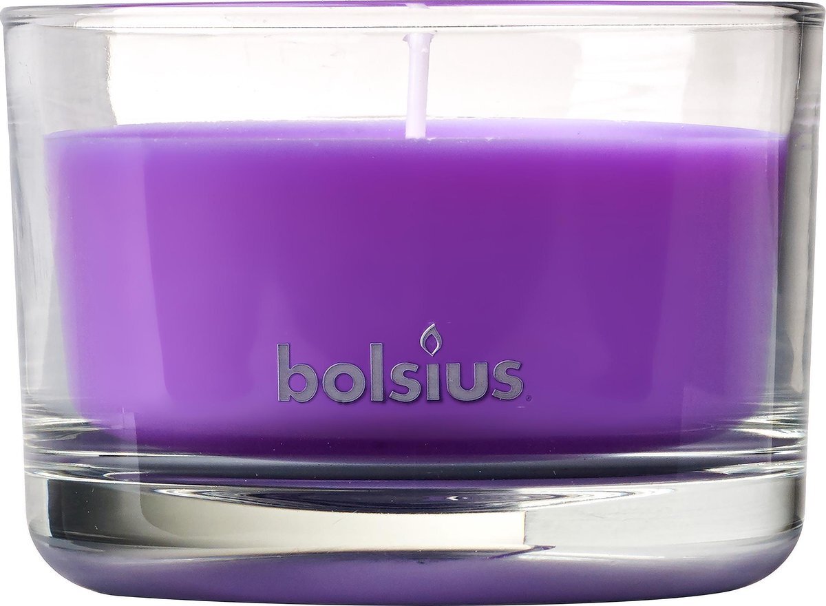 Bolsius Geurkaars True Scents Lavendel 9,2 Cm Glas/wax Paars