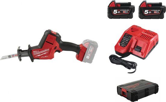 Milwaukee M18 FHZ-502X Reciprozaag Set - 18V - 2x 5.0Ah - 22mm - HD Box