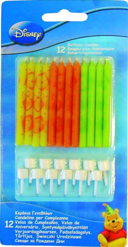 Disney Winnie de Poeh taart kaarsjes 12 st.