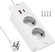 Prise encastrable avec USB et Type-C - Multiprise de table 4-en-1 - Prise encastrable double - Multiprise