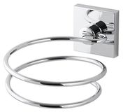Fackelmann Haardrogerhouder MARE, verchroomde föhnhouder, wandhouder (kleur: zilver), hoeveelheid: 1 stuk