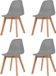 vidaXL Eetkamerstoelen 4 stuks kunststof grijs