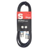 Stagg SMC1 BL microfoonkabel (1m, XLR-bus naar XLR-stekker) blauw