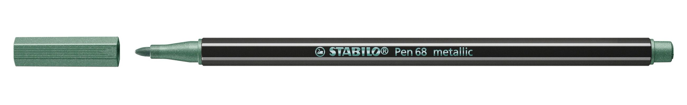 Stabilo Pen 68 metallic - Metallic blauw - Per stuk
