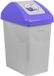 BranQ Poubelle à couvercle basculant - 10L - Bleu avec Gris