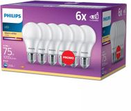 Philips LED Lamp Mat - 75 W - E27 - warmwit licht - 6 stuks
