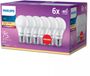 Philips LED Lamp Mat - 75 W - E27 - warmwit licht - 6 stuks