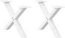 vidaXL - Salontafelpoten - 2 stuks - X-vormig - 60x(30-31) cm - Staal - Wit