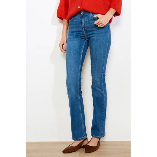 LOLALIZA High Waist Bootcut Jeans Medium Blue Denim