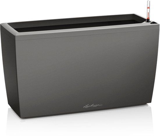 LECHUZA CARARO PREMIUM Plantenbak - antraciet metallic - 75x30x42.5cm - ALL-IN-ONE set