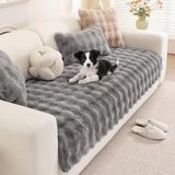 Housse de canapé en peluche pour canapé d'angle en forme de L 70 x 90 cm