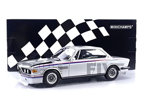 MINICHAMPS 155028135 - B-M-W 3,0 CSL Silver 1973 - schaal 1/18 - verzamelstuk miniatuur