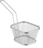 HENDI Mini frituurmandjes – stapelbaar – roestvrij staal – 130x115x80 mm