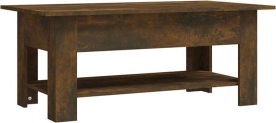 vidaXL Salontafel 102x55x42 cm bewerkt hout gerookt eikenkleurig