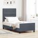 Maison Exclusive - Lit boxspring avec tête de lit gris foncé 80 x 200 cm, velours