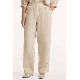 Circle of Trust wide leg high waist broek met linnen beige