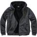 Brandit Trui met capuchon - Sweatjacket Teddylining - S tot 5XL - voor Mannen - zwart gemêleerd
