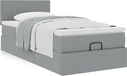 Maison Exclusive - Lit plateforme avec matelas, gris clair, 90x200 cm, textile