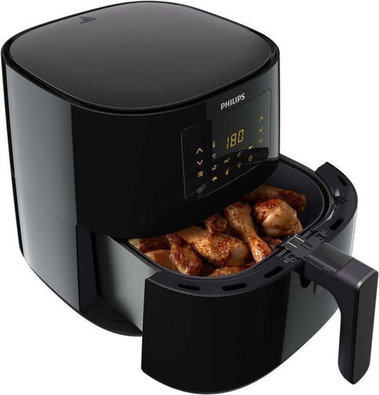 Airfryer - Heteluchtfriteuse - 2000W - 6.2 Liter - Zwart