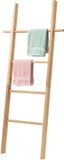Relaxdays Handdoekladder - Walnotenhout - 60x145 cm - Naturel