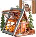 Merkloos Maisonnette miniature à construire soi-même pour adultes, modèle à ossature en A
