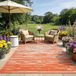Tapis de jardin - Tapis d'extérieur - Tapis d'extérieur - Aménagement paysager - Rayé - Polypropylène - 270 x 360 cm