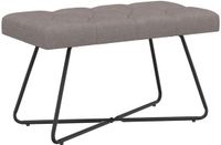 vidaXL Bank met knopen Taupe 80 x 40 x 46 cm Stof