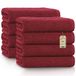 GREEN MARK Handdoeken Set 8 Stuks – 100% Katoen, Zacht en Zeer Absorberend, Premium Badhanddoeken voor Badkamer, Spa en Sportschool, 50 × 100 cm, Bordeauxrood