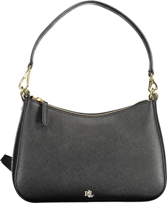 Ralph Lauren Danni schoudertas van leer - Zwart - 3616539949993