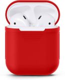 KELERINO. Airpods Silicone Case Cover Hoesje voor Apple Airpods - Rood