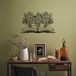 Stijlvol zwart decoratief metalen wandaccessoire, 43 x 70 cm