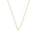 LUXENTER Alfabet-halsketting met 18-karaats gouden afwerking - letter M, Medium, Metaal, Zonder edelsteen