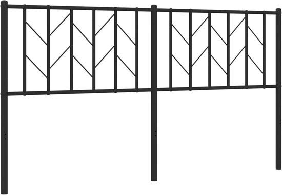 vidaXL Hoofdbord 160 cm metaal zwart