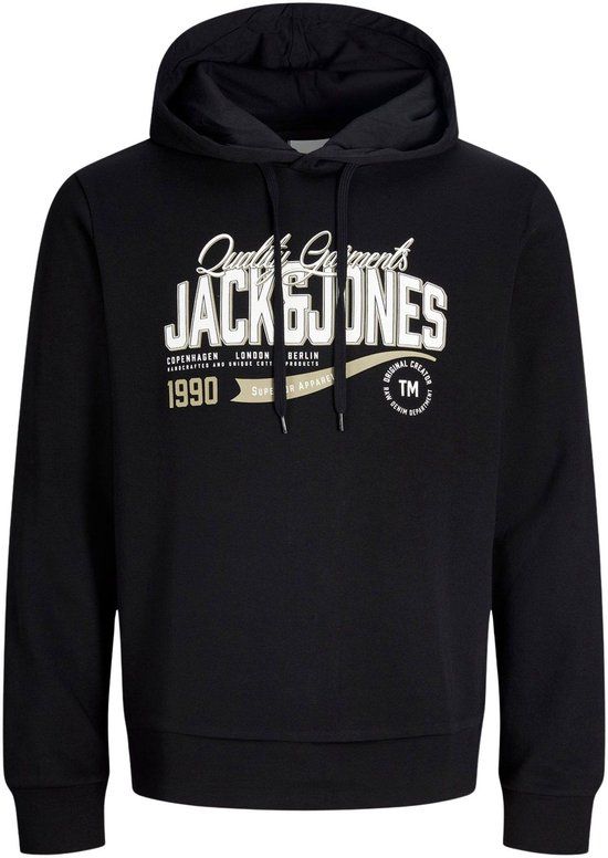 Jack & Jones Logo Sweat 2 Col Hoodie Heren (plussize) - Maat 6XL