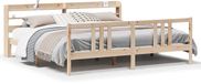 vidaXL Bedframe met hoofdbord massief grenenhout 200x200 cm