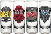 KKL AC/DC - AC/DC 4Pack Black Ice Shot glas - Multicolours