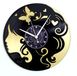 Instant Karma Klokken Instant Karma Vinyl Dubbele Muur Klok – Goud – Gift Idea Vintage Vintage Vrouw Gezichtsprofiel, Stille