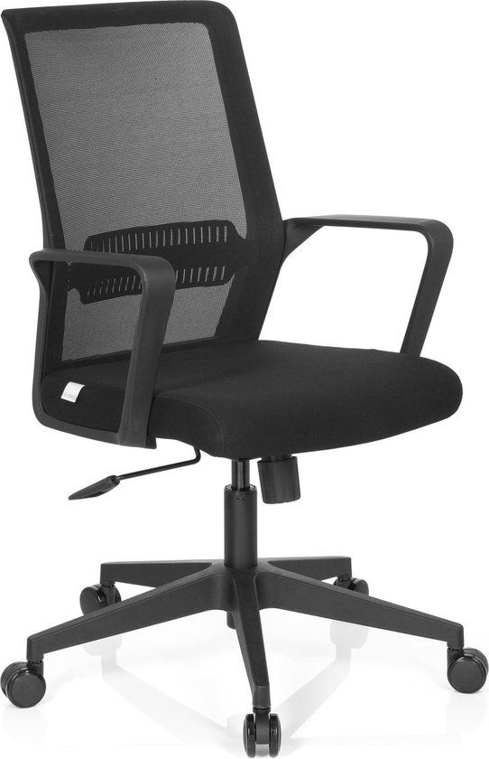 hjh office Preston - Bureaustoel - Netstof - Zwart