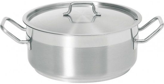 Hendi Kookpan laag met deksel 2,8 liter