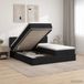 vidaXL Ottoman Bed with Mattress and Headboard - 2-piece - Black - Fabric