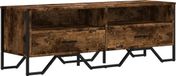 vidaXL Meuble TV 122x34x41 cm bois de manguier finition chêne fumé